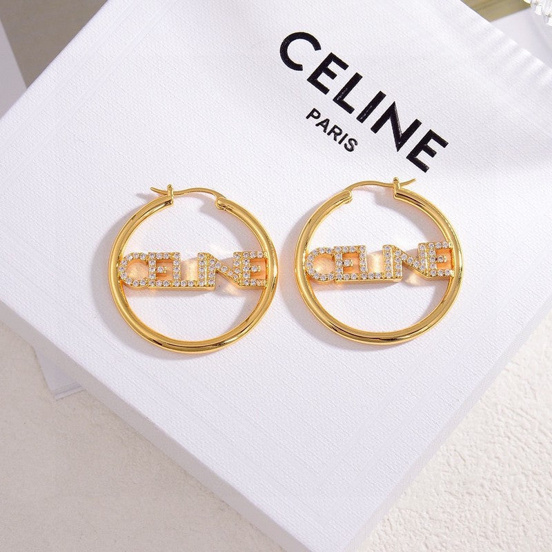 Celine Celine Diamond 18K Gold Earrings product image 3, provided for visual reference and product detail review