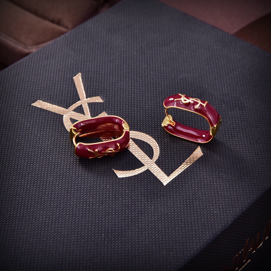 Red 18K Gold Earrings product image 4, provided for visual reference and product detail review