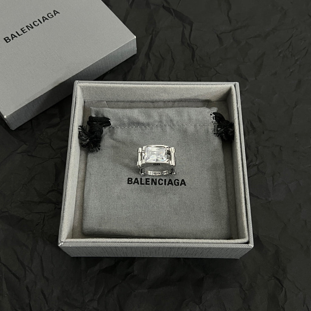 Balenciaga Crystal 18K Gold Ring product image 5, provided for visual reference and product detail review