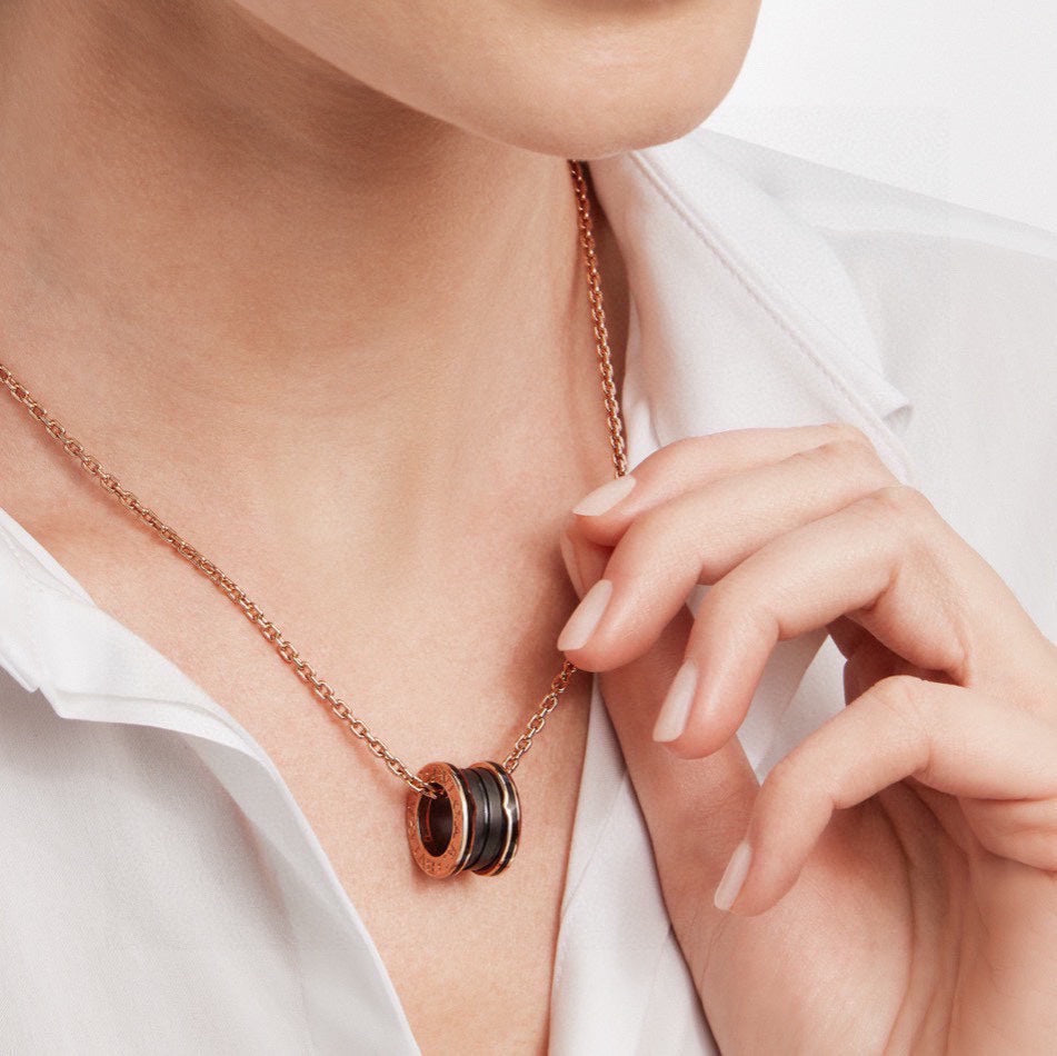 B.zero1 Black Ceramic 18K Gold Necklace product image 7, provided for visual reference and product detail review