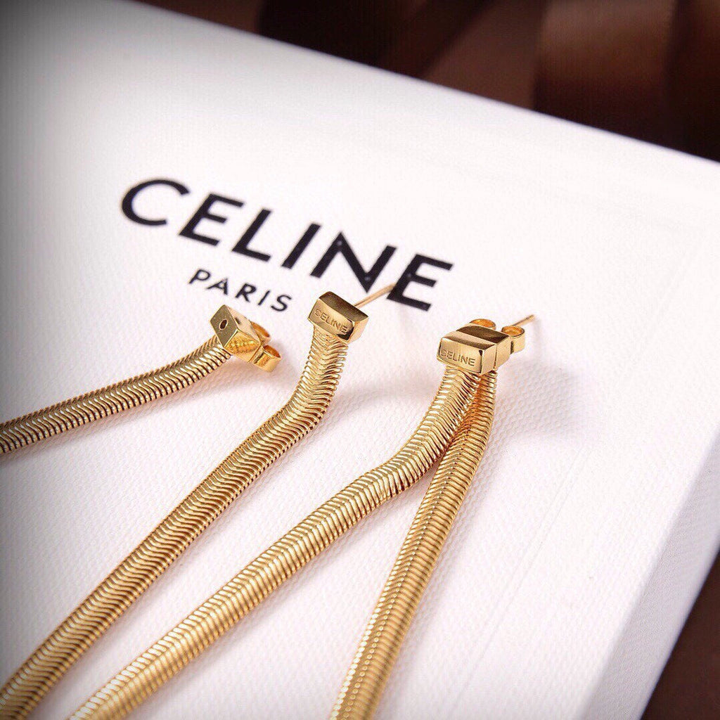 Celine Tassel 18K Gold Earrings product image 6, provided for visual reference and product detail review