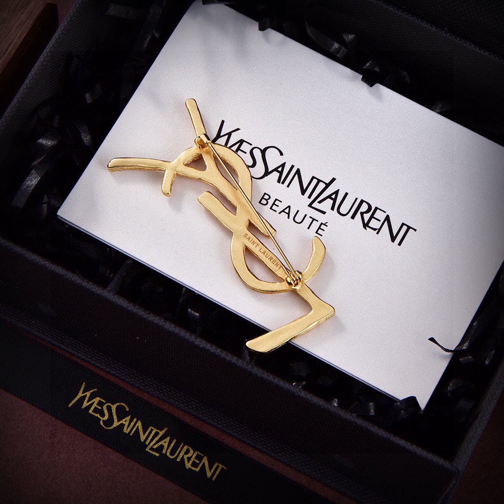 YSL Vintage 18K Gold Brooch product image 6, provided for visual reference and product detail review