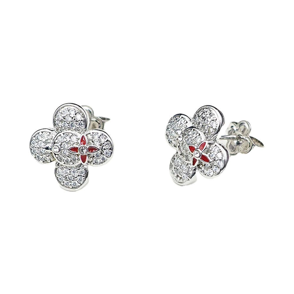 Louis Vuitton Vivienne Diamond 18K Gold Earrings product image 4, provided for visual reference and product detail review