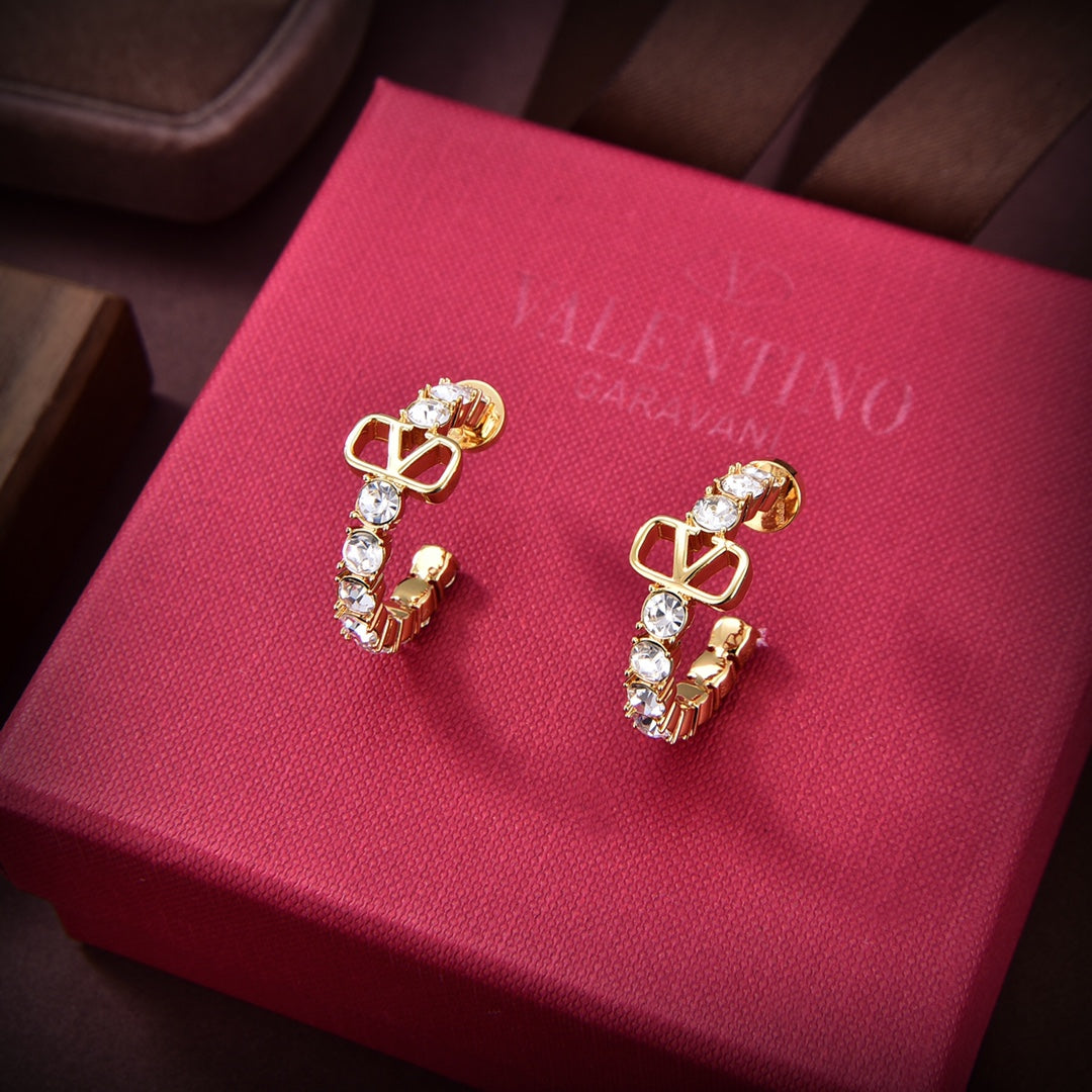 Valentino Valentino Signature 18K Gold Earrings product image 5, provided for visual reference and product detail review