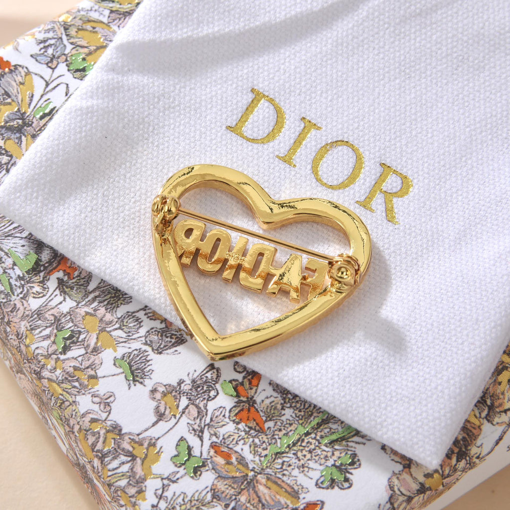 Dior J'adore Crystals 18K Gold Brooch product image 4, provided for visual reference and product detail review