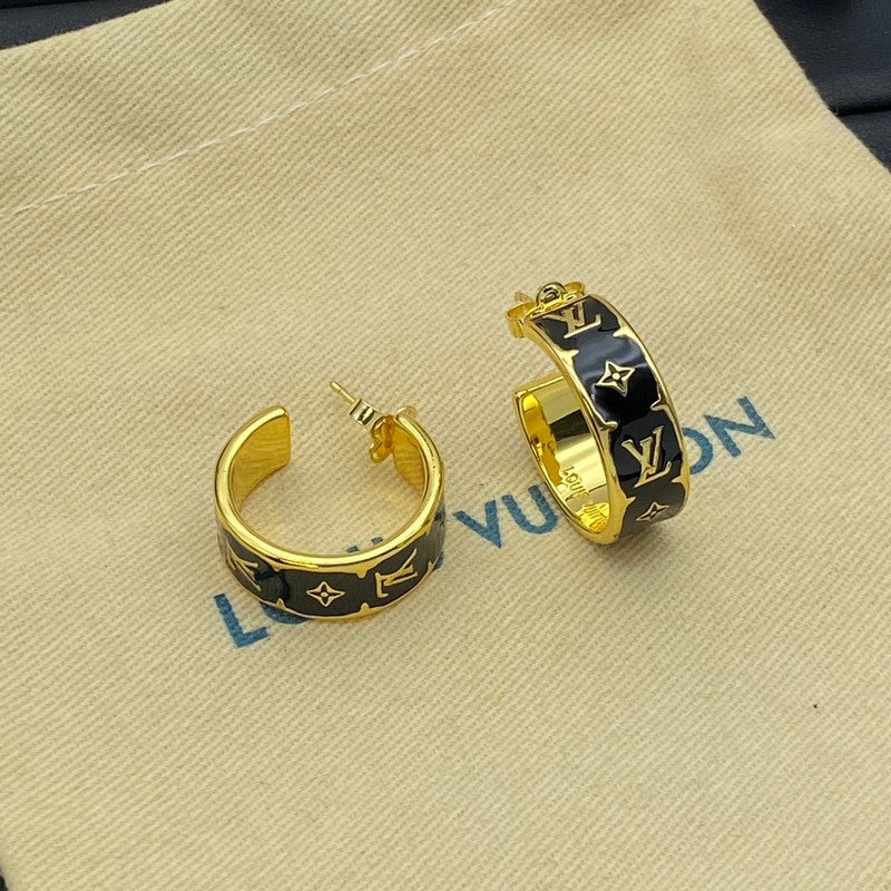 Louis Vuitton Nanogram Enamel 18K Gold Earrings product image 7, provided for visual reference and product detail review