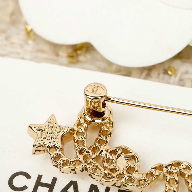 Chanel Leather Gold 18K Gold Brooch product image 5, provided for visual reference and product detail review