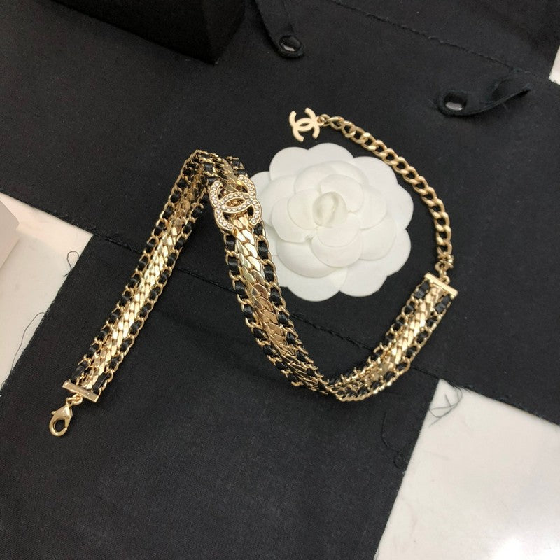 Chanel Strass 18K Gold Necklace product image 2, provided for visual reference and product detail review