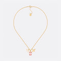 Dior Petit Pink Crystal 18K Gold Necklace product image 1, provided for visual reference and product detail review
