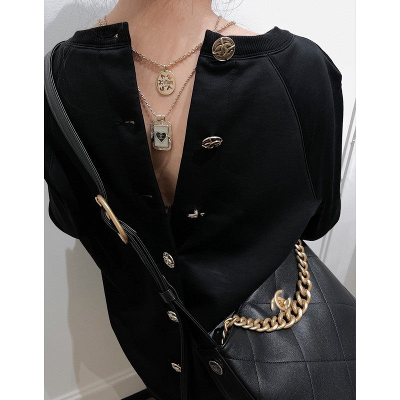 Chanel Script 18K Gold Necklace product image 2, provided for visual reference and product detail review