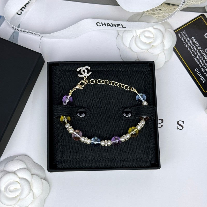 Chanel 26C Color Crystal 18K Gold Bracelet product image 7, provided for visual reference and product detail review