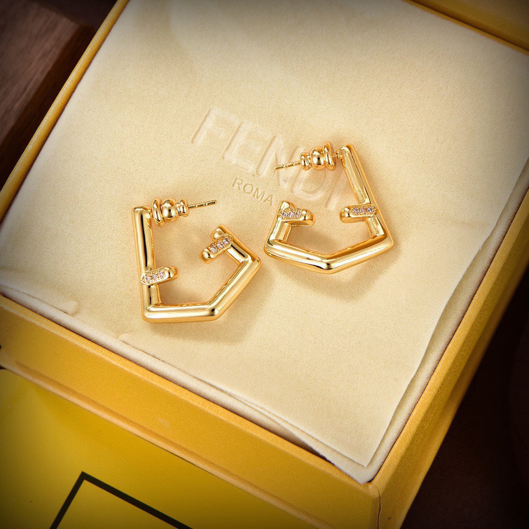 Fendi First 18K Gold Earrings product image 6, provided for visual reference and product detail review