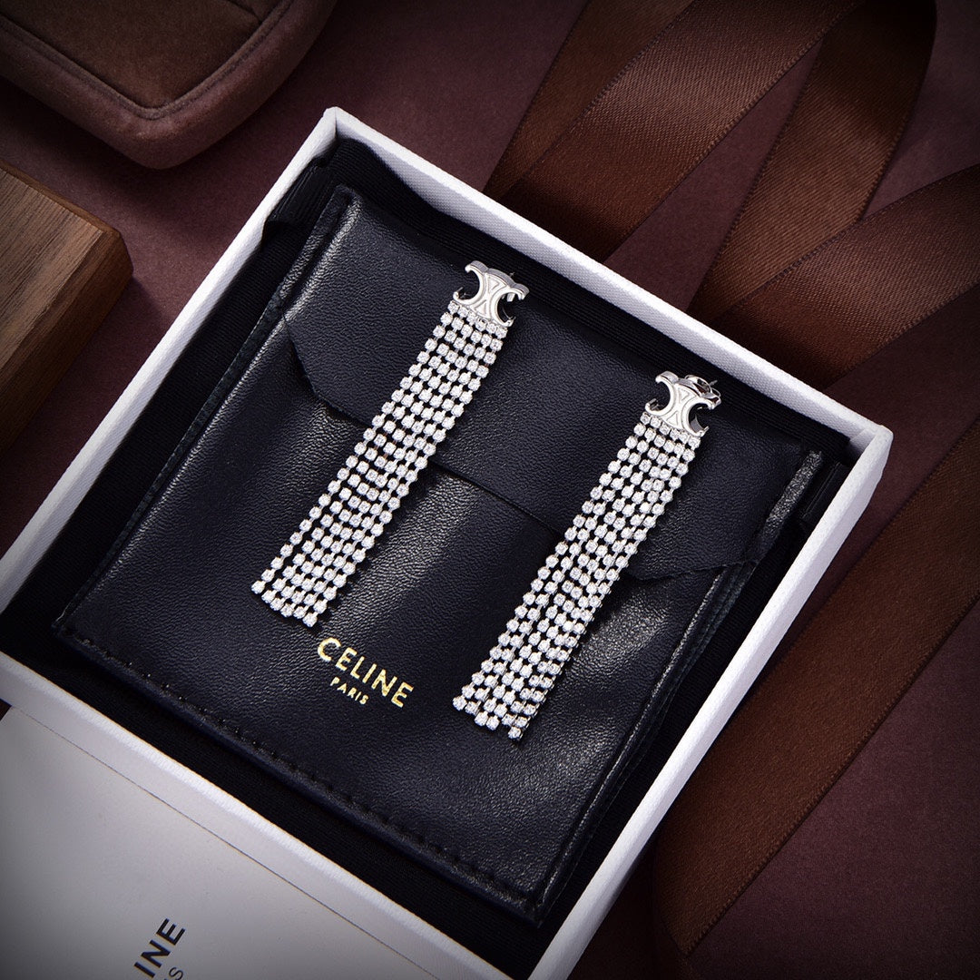 Celine Precious Tassels 18K Gold Earrings product image 5, provided for visual reference and product detail review