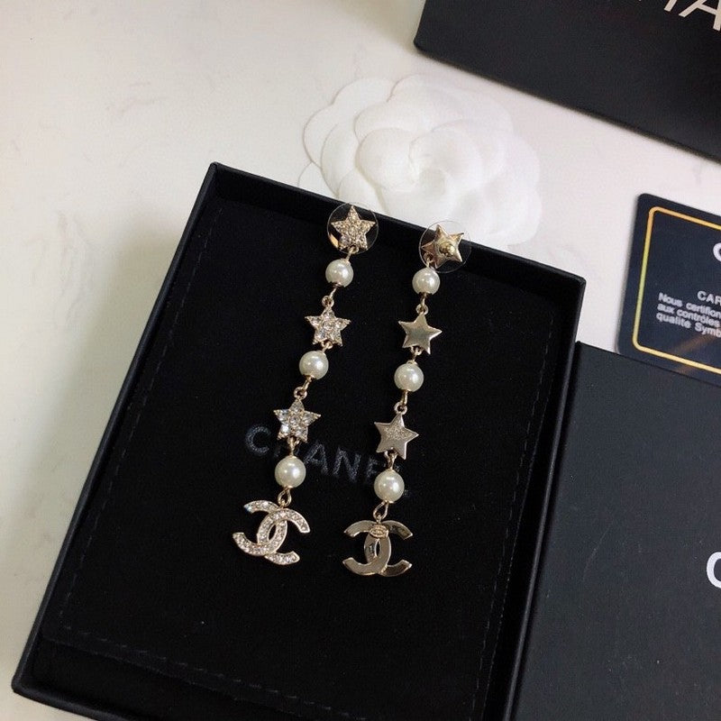 Chanel Long Tassel 18K Gold Earrings product image 5, provided for visual reference and product detail review