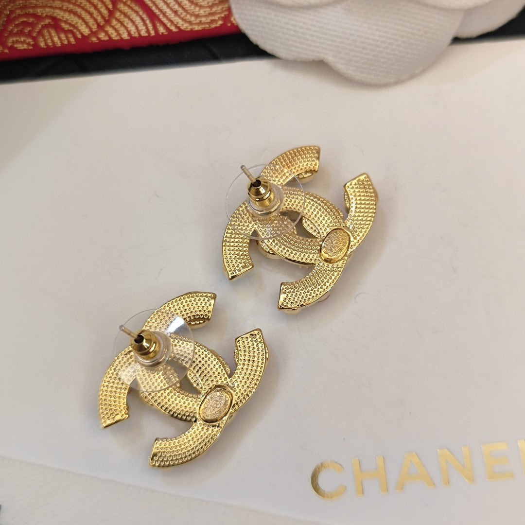 Chanel Multi-Color Crystals 18K Gold Earrings product image 6, provided for visual reference and product detail review