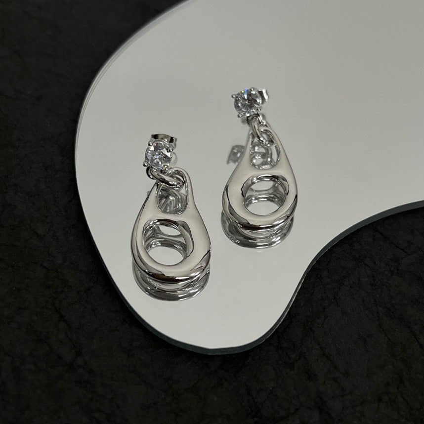 Prada Inverted Triangle 18K Gold Earrings product image 6, provided for visual reference and product detail review