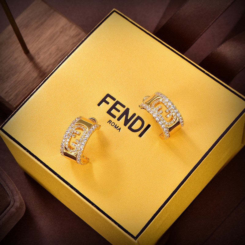 Fendi OLock 18K Gold Earrings product image 5, provided for visual reference and product detail review