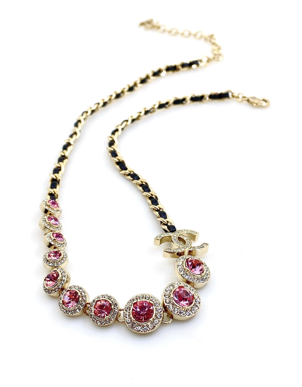 Chanel Leather Choker 18K Gold Necklace product image 5, provided for visual reference and product detail review