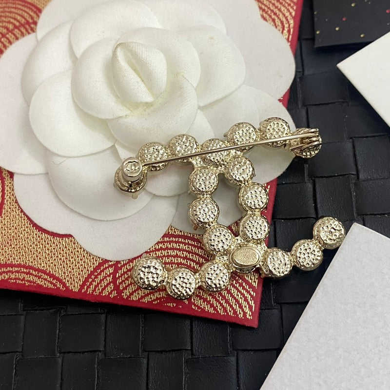 Chanel Color Crystal 18K Gold Brooch product image 6, provided for visual reference and product detail review