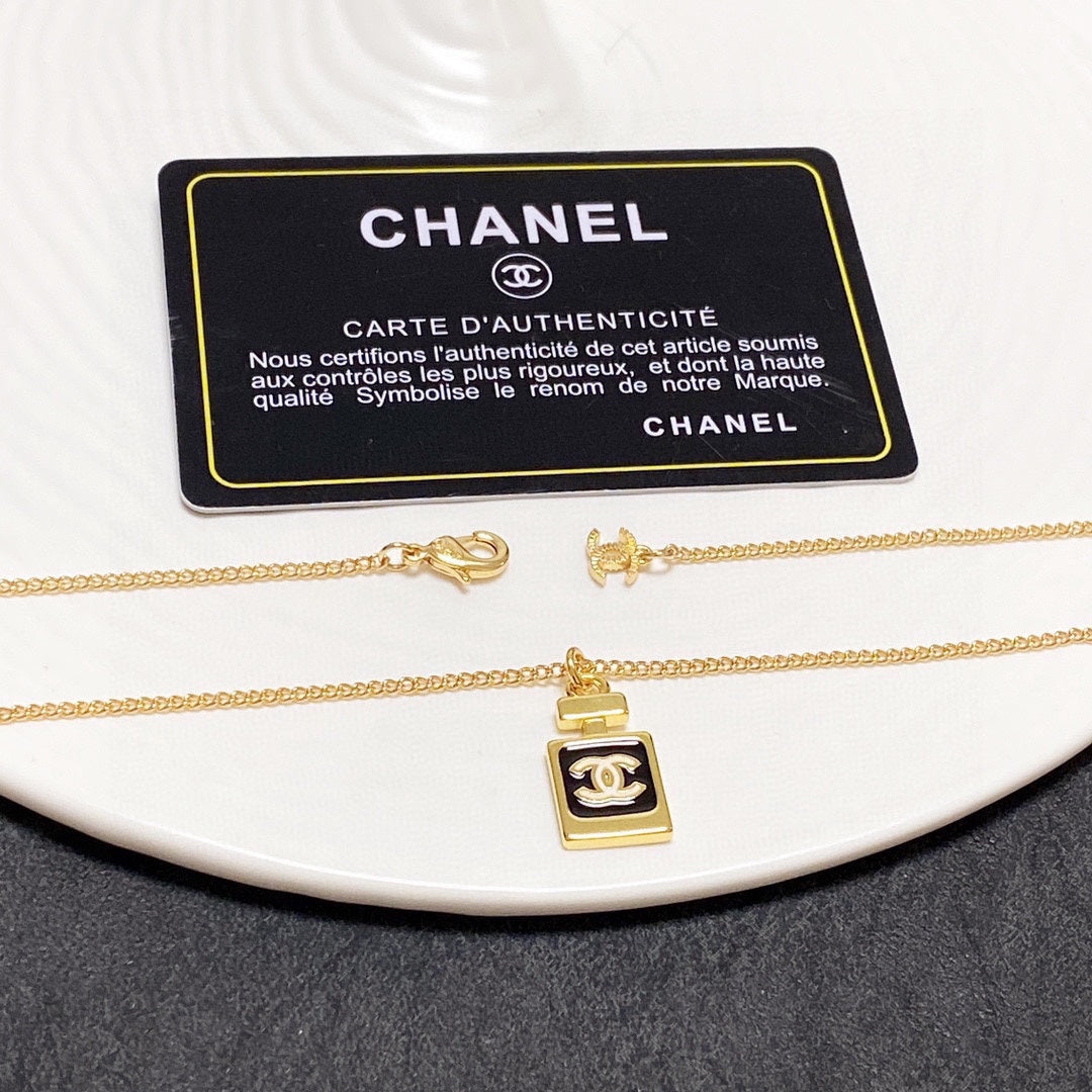 Chanel Perfume Bottle 18K Gold Necklace product image 6, provided for visual reference and product detail review
