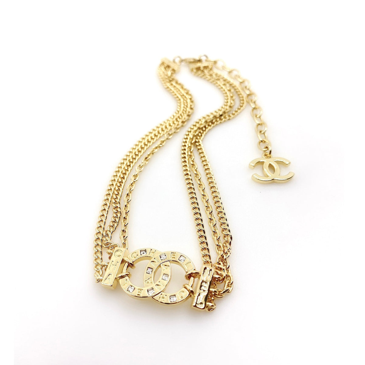 Chanel Chain Choker 18K Gold Necklace product image 1, provided for visual reference and product detail review