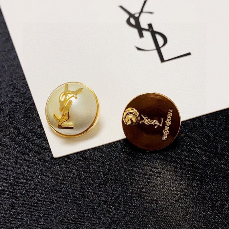 YSL White & Red 18K Gold Earrings product image 13, provided for visual reference and product detail review