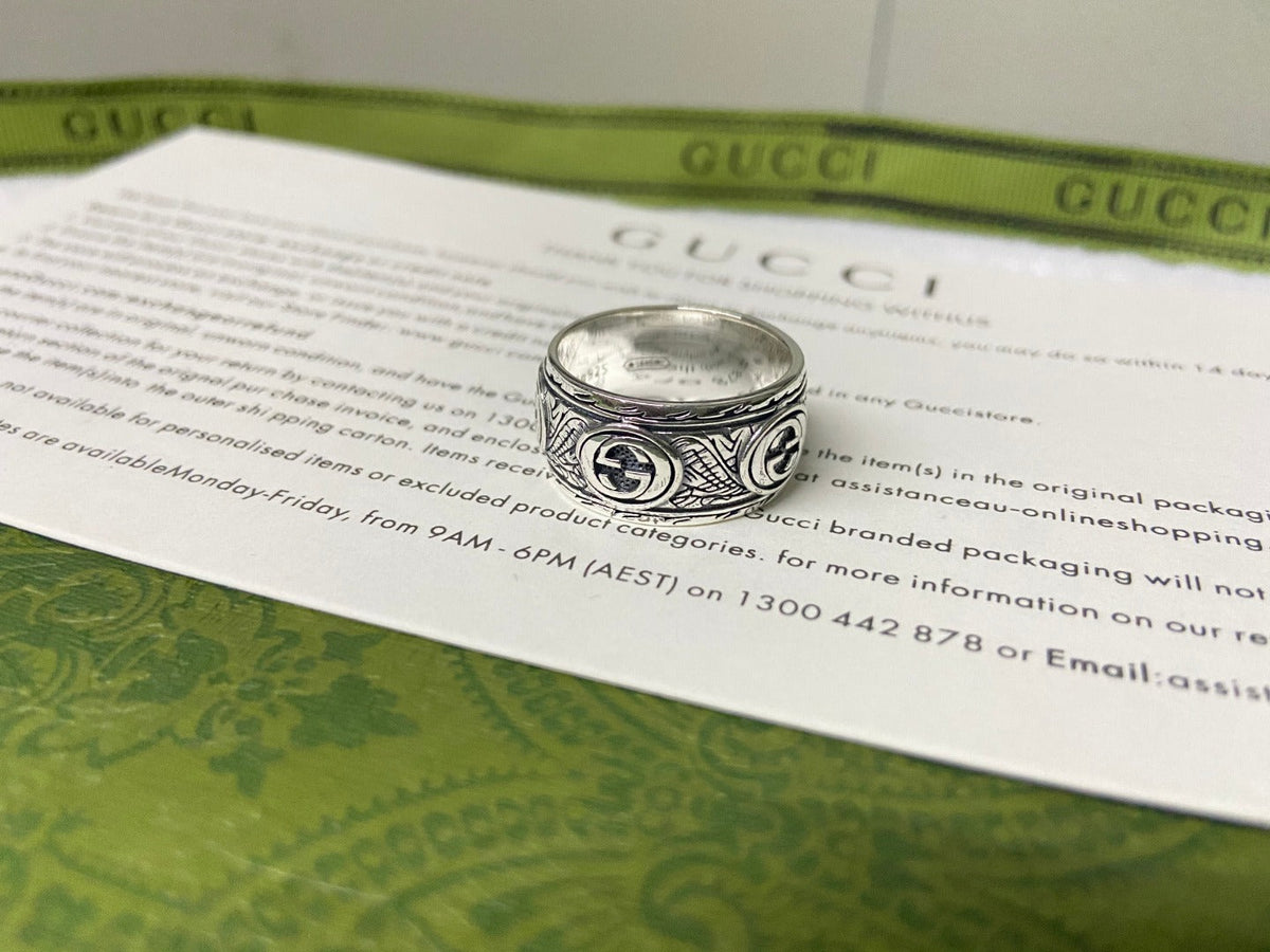 Double Gucci Feline Garden Green Ring product image 14, provided for visual reference and product detail review