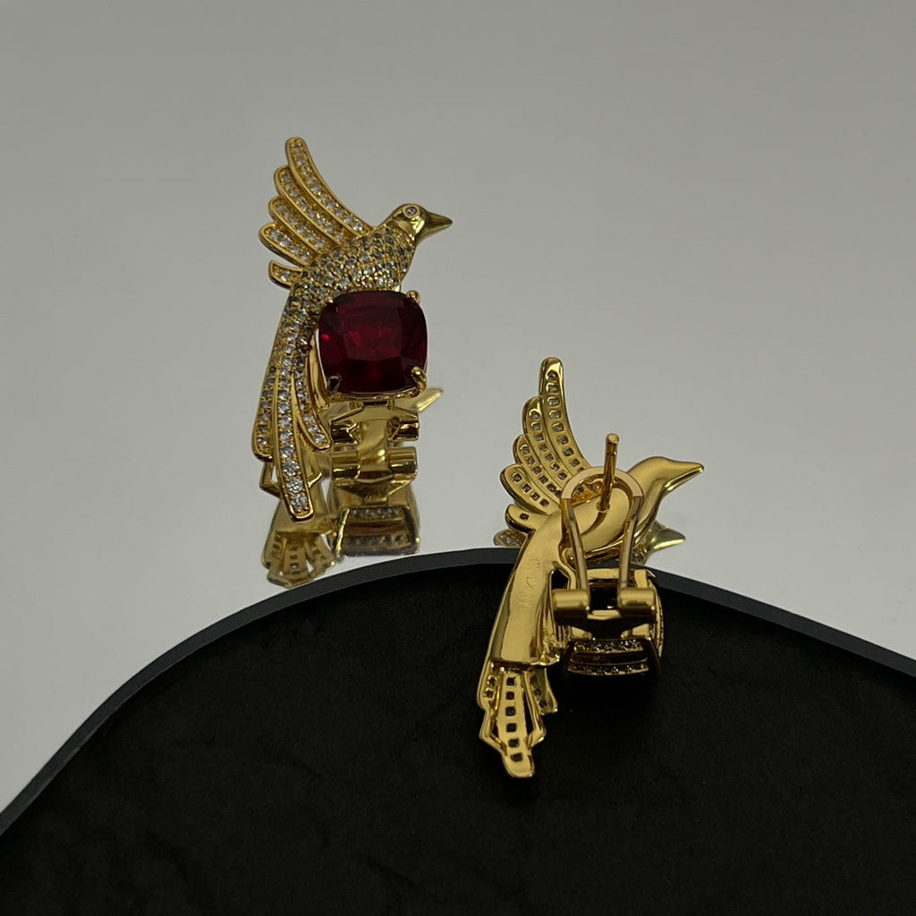 Tiffany Bird Diamonds 18K Gold Earrings product image 5, provided for visual reference and product detail review