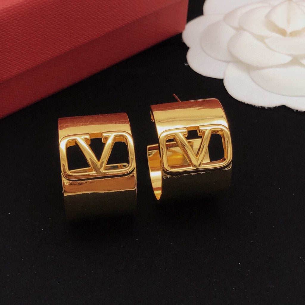 Valentino Cuff 18K Gold Earrings product image 4, provided for visual reference and product detail review