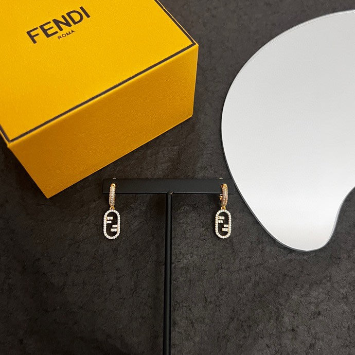 Fendi OLock 18K Gold Earrings product image 4, provided for visual reference and product detail review