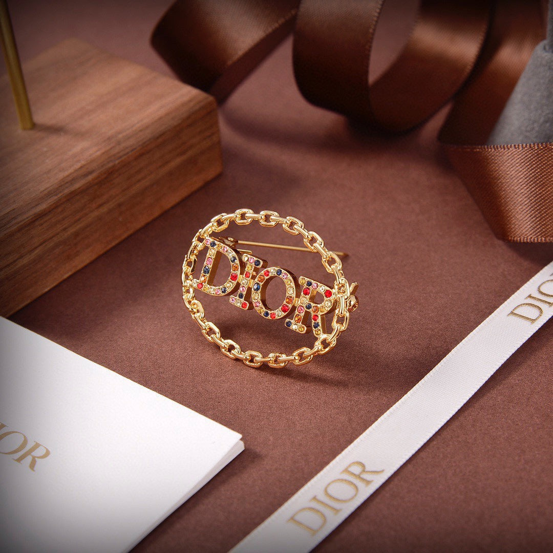 Dior Revolution Color Crystals 18K Gold Brooch product image 5, provided for visual reference and product detail review