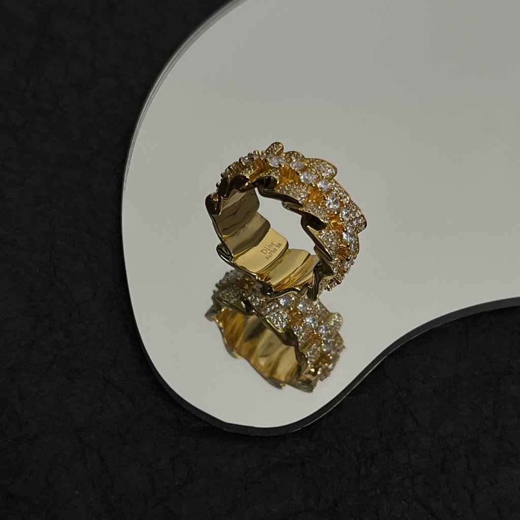 Dior Couture Diamond 18K Gold Ring product image 3, provided for visual reference and product detail review