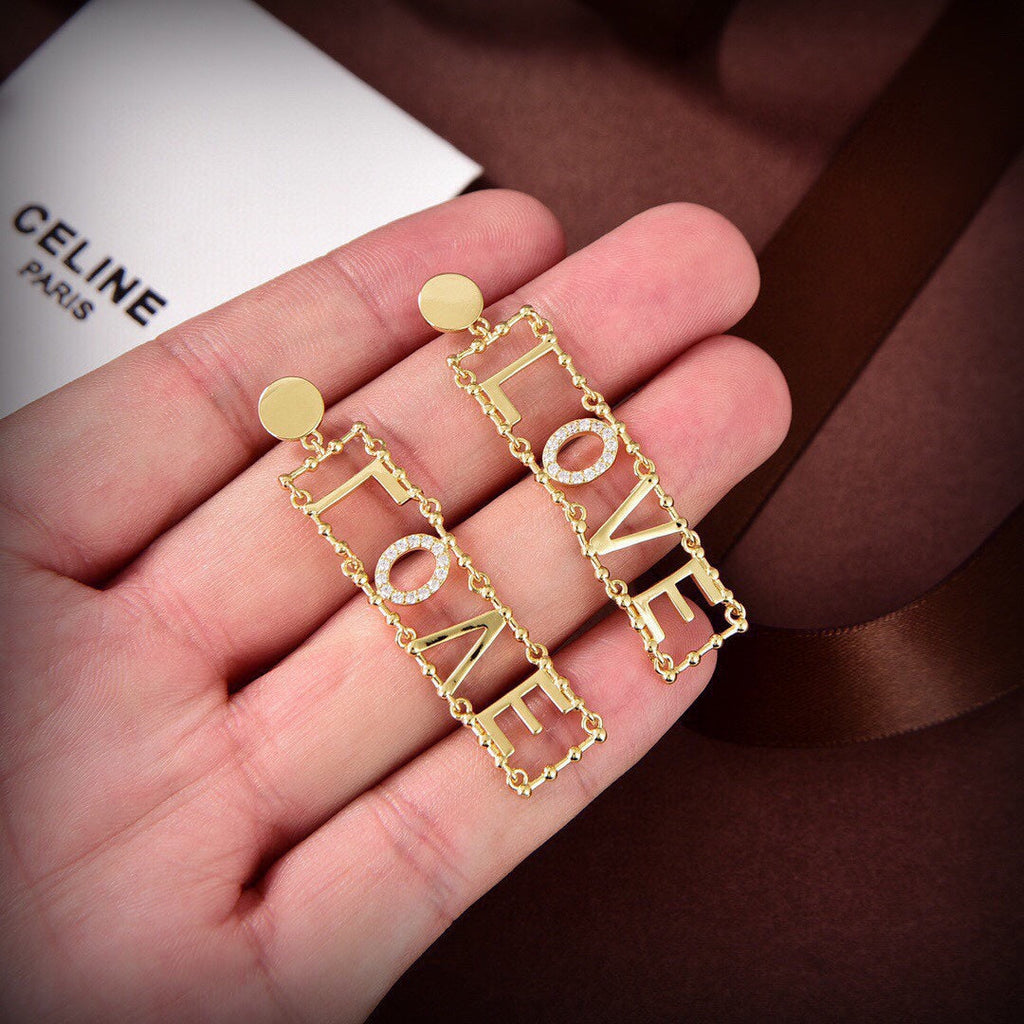 Celine LOVE Diamonds 18K Gold Earrings product image 6, provided for visual reference and product detail review