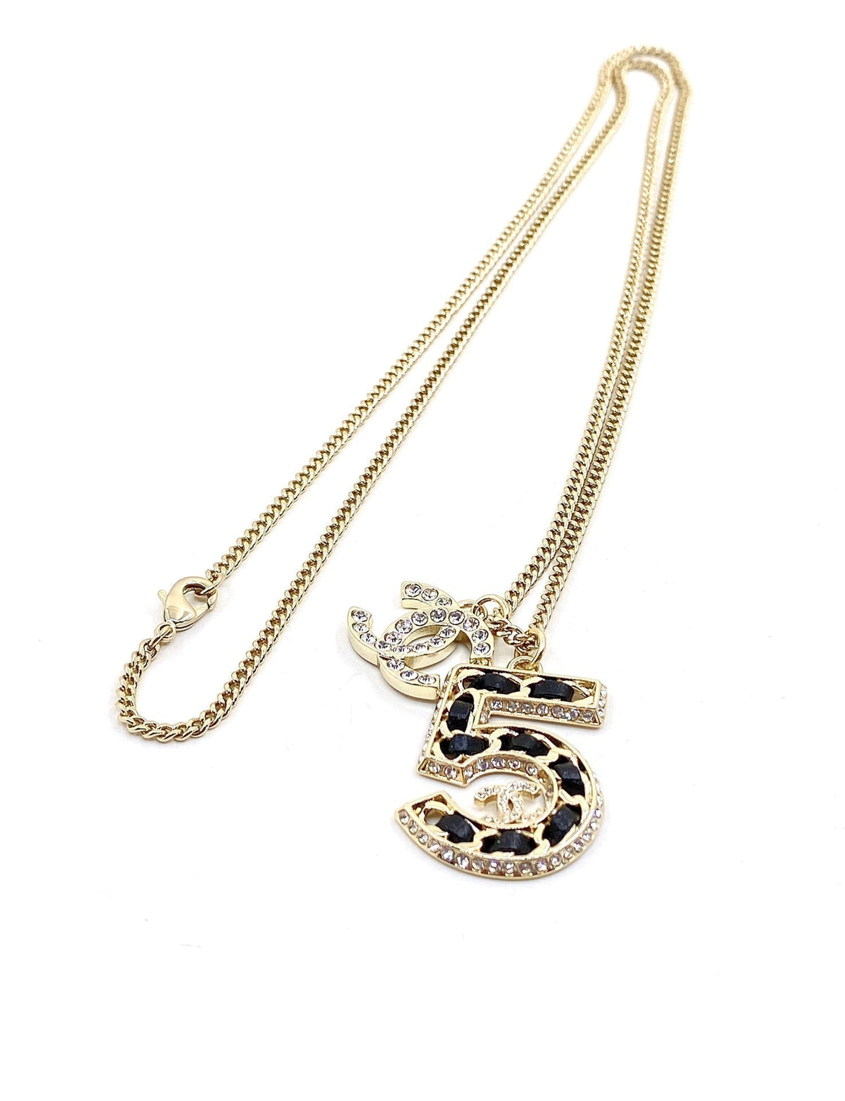 Chanel No.5 Chain 18K Gold Necklace product image 5, provided for visual reference and product detail review