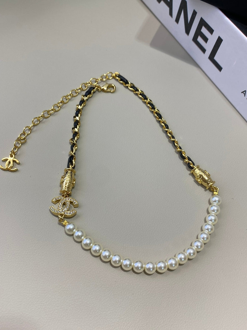 Chanel Pearl Chain 18K Gold Necklace product image 5, provided for visual reference and product detail review