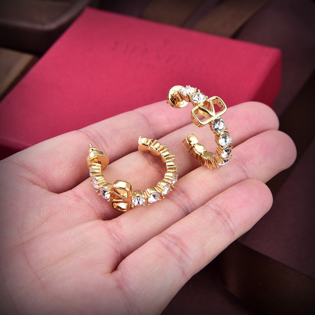 Valentino Valentino Signature 18K Gold Earrings product image 4, provided for visual reference and product detail review