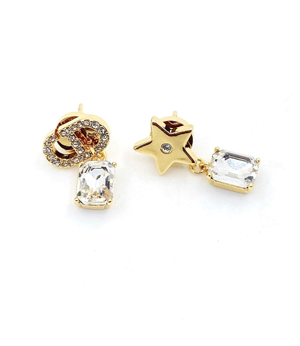 Dior Star Crystals 18K Gold Earrings product image 6, provided for visual reference and product detail review