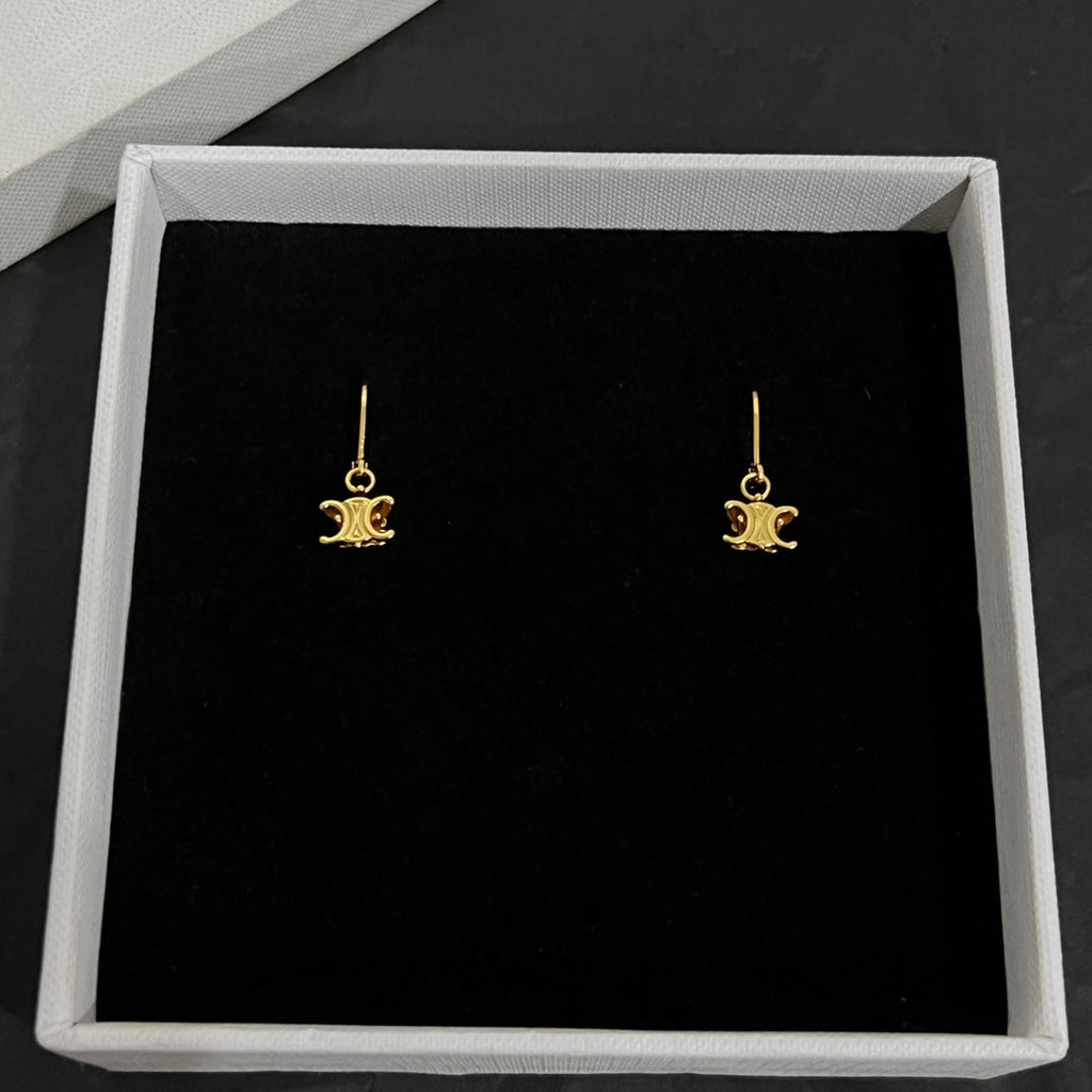 Celine Solitaire 18K Gold Earrings product image 5, provided for visual reference and product detail review