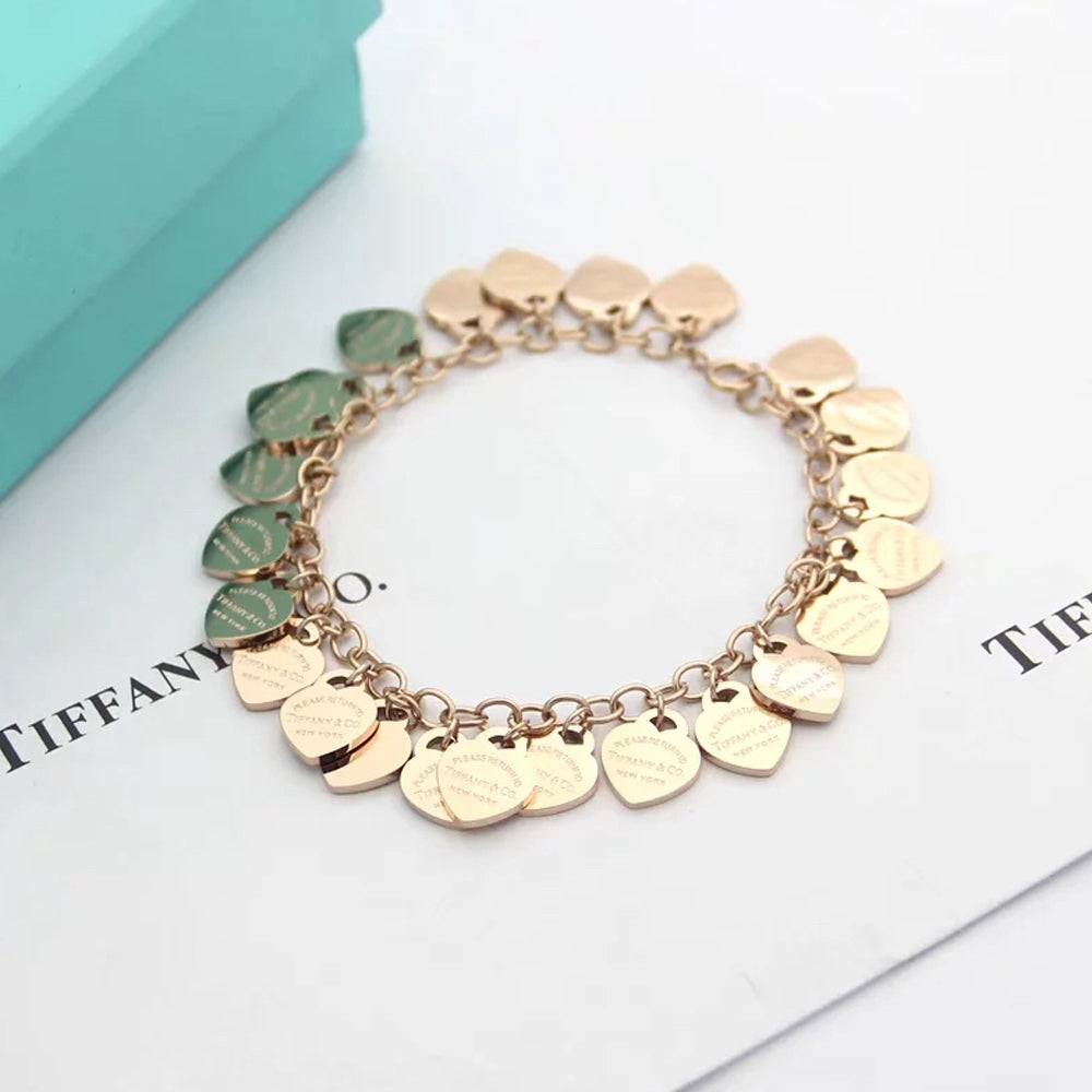 Tiffany Heart Tag 18K Gold Bracelet product image 2, provided for visual reference and product detail review