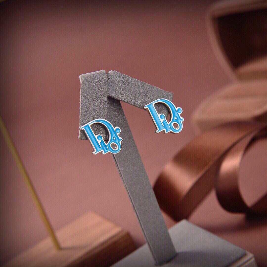 Dior Blue 18K Gold Earrings product image 5, provided for visual reference and product detail review
