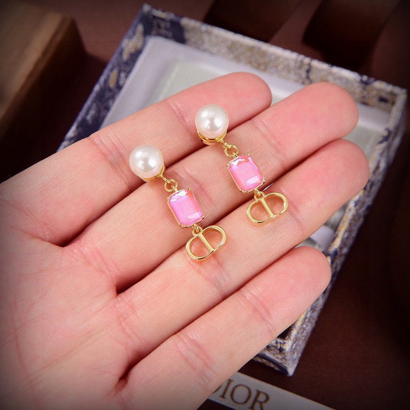 Dior Petit Crystal 18K Gold Earrings product image 3, provided for visual reference and product detail review