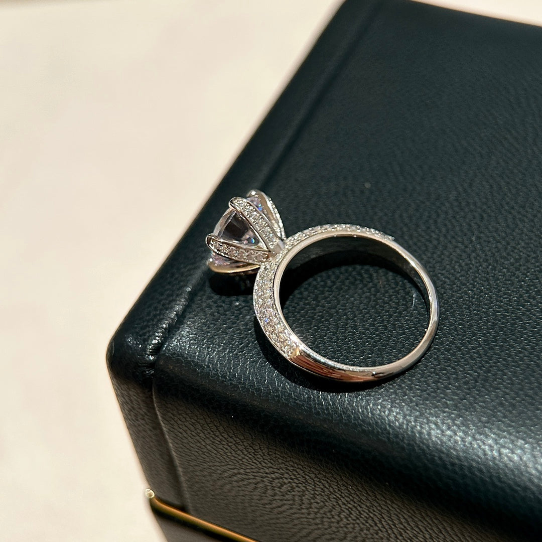 Tiffany Pave Tiffany Setting Engagement 18K Gold Ring product image 6, provided for visual reference and product detail