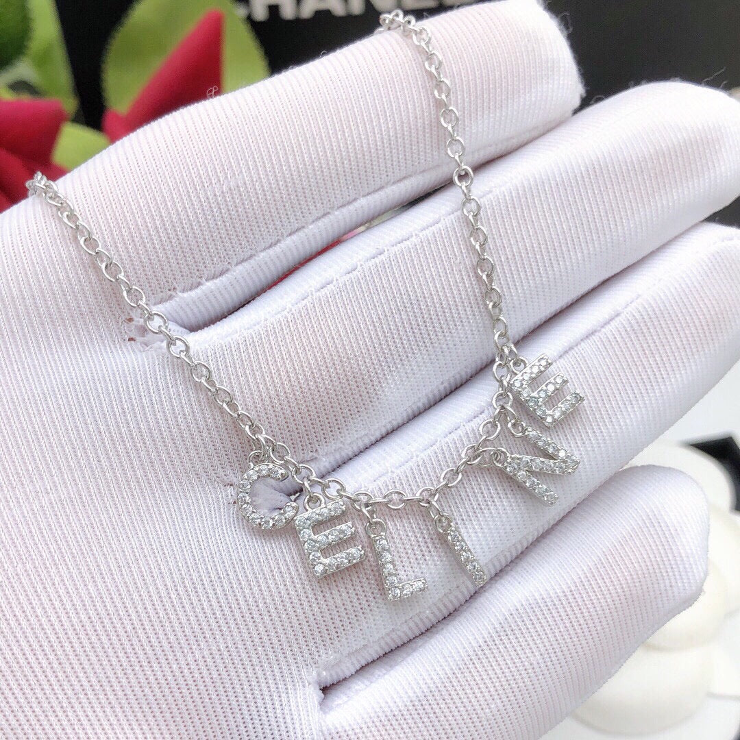 Celine Script 18K Gold Necklace product image 6, provided for visual reference and product detail review