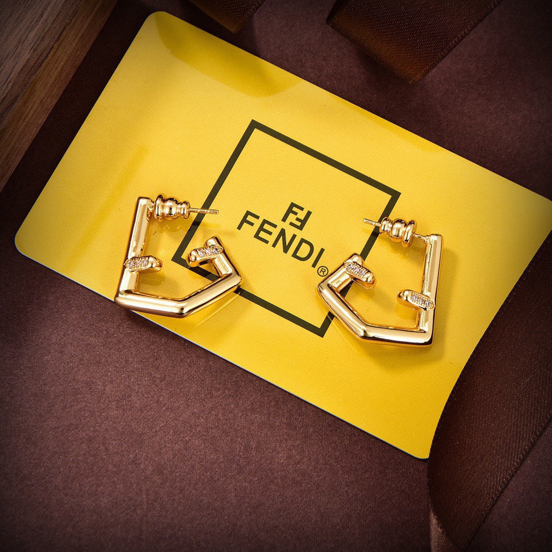 Fendi First 18K Gold Earrings product image 7, provided for visual reference and product detail review