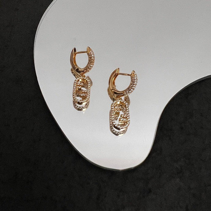 Fendi OLock 18K Gold Earrings product image 5, provided for visual reference and product detail review