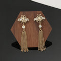 Gucci Double Bee Tassel Crystal 18K Gold Earrings product image 1, provided for visual reference and product detail review