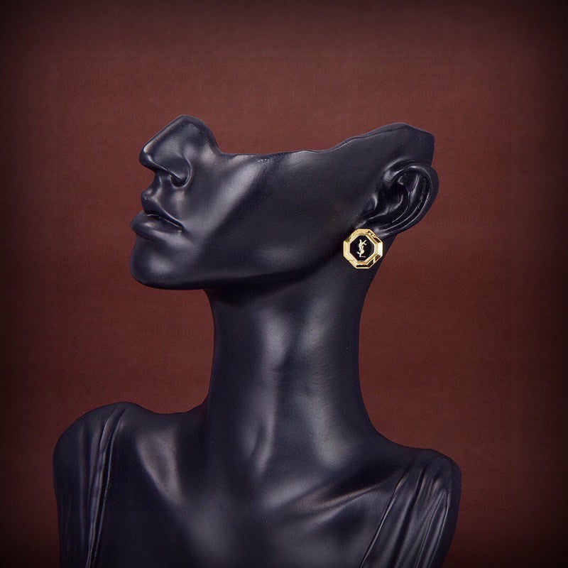 YSL Gold 18K Gold Earrings product image 2, provided for visual reference and product detail review