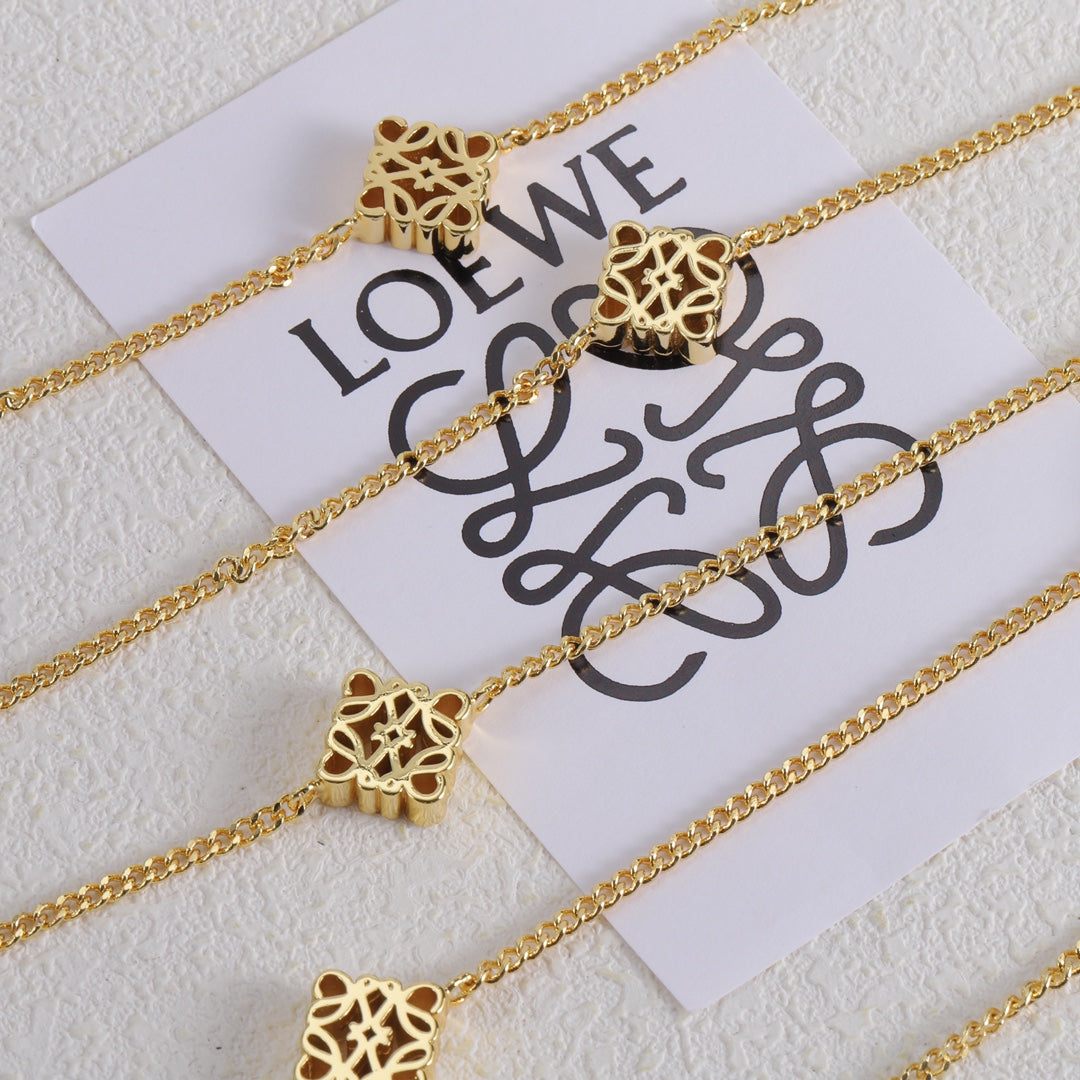 LOEWE Anagram Long 18K Gold Necklace product image 7, provided for visual reference and product detail review