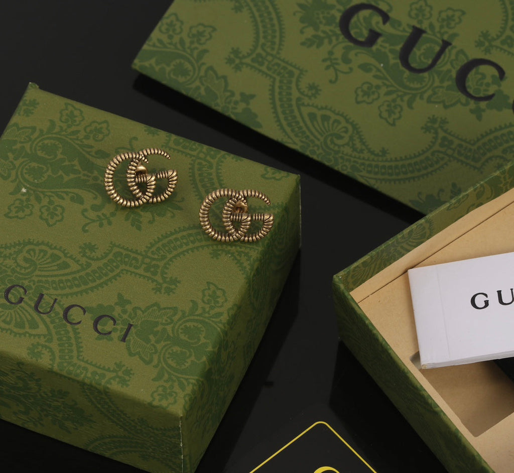 Gucci Double 18K Gold Earrings product image 2, provided for visual reference and product detail review