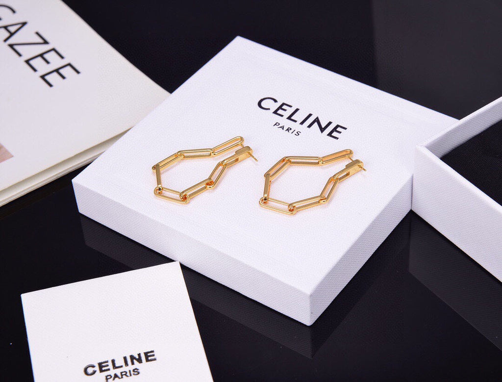 Celine Chain 18K Gold Earrings product image 8, provided for visual reference and product detail review